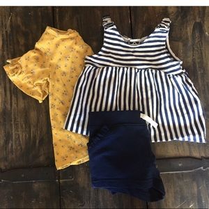 Carter’s shirt, shorts and tank top